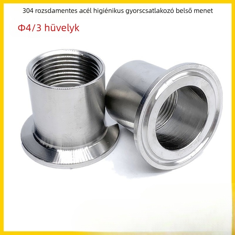304 rozsdamentes acél, sanitáris gyorscsatlakozó belső menettel, élelmiszeripari minőségű csatlakozó alkatrészek 1/4, 3/8 és 1 hüvelyk
