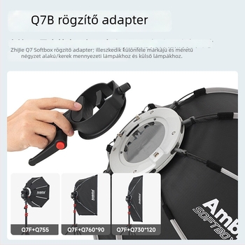Ambitful Zhijie Q7B adaptergyűrű Q7 softboxhoz, kamerára tervezett Q7F adapter