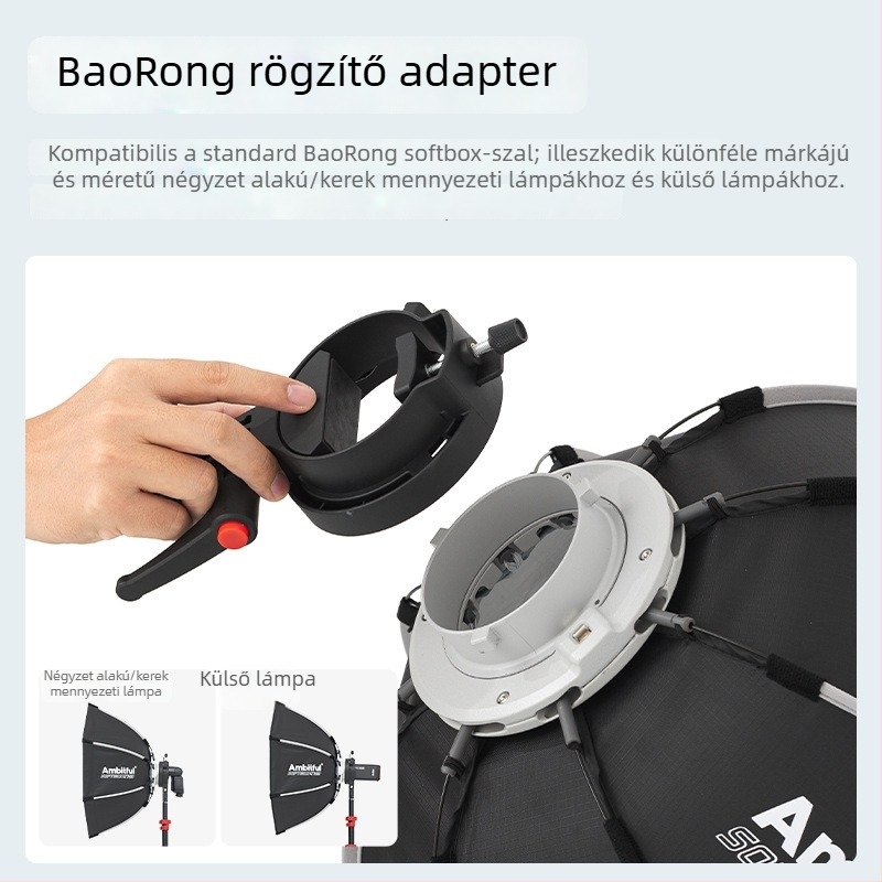 Ambitful Zhijie Q7B adaptergyűrű Q7 softboxhoz, kamerára tervezett Q7F adapter