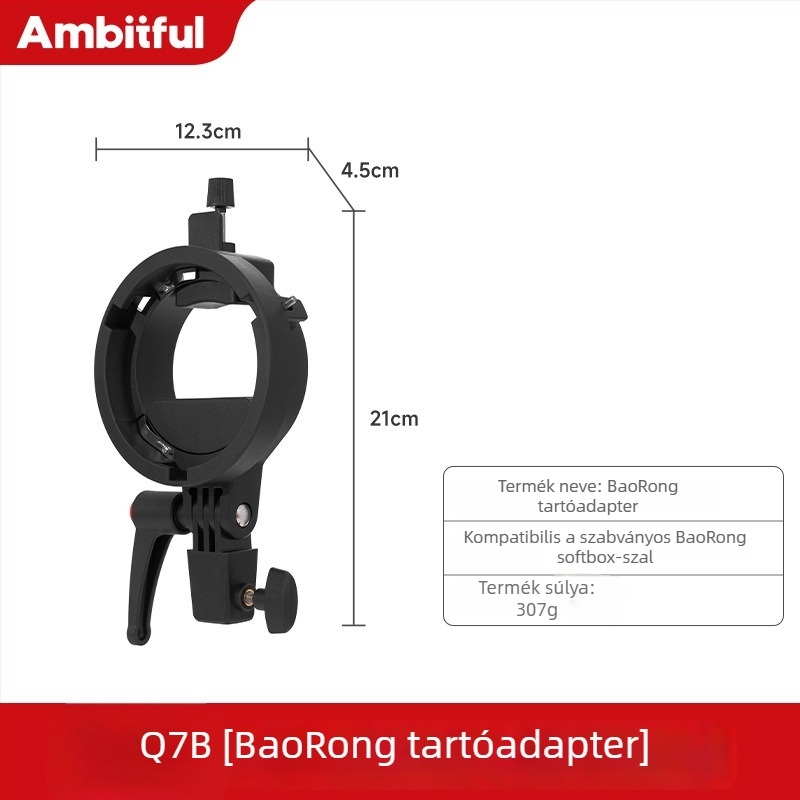 Ambitful Zhijie Q7B adaptergyűrű Q7 softboxhoz, kamerára tervezett Q7F adapter