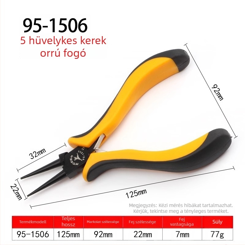Flying Deer 5 hüvelykes mini tűhegyű fogók ferde szájú, felső vágású, körszájú, görbült és sík szájú