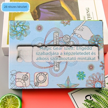 28 darabos multifunkcionális vonalzókészlet kreatív rajzokhoz, műanyag vonalzók logóval, testreszabható magáncímke