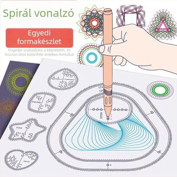 Kaleidoszkópikus, többfunkciós vonalzókészlet gyerekeknek, rajzoláshoz és DIY-hez