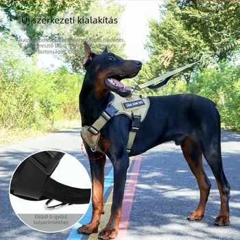 Velcro-os kutyahám nagytestű kutyáknak, nyeregszerű taktikai hám