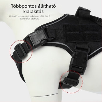 Velcro-os kutyahám nagytestű kutyáknak, nyeregszerű taktikai hám