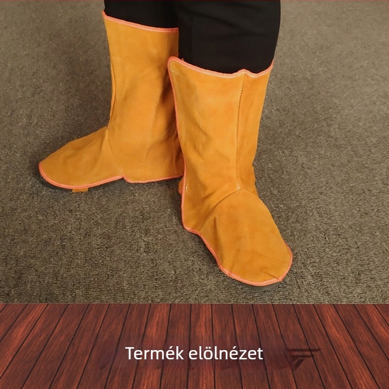 Marhabőr hegesztő kötény váll- és lábvédőkkel, kopásálló és hőszigetelő védőkészlet
