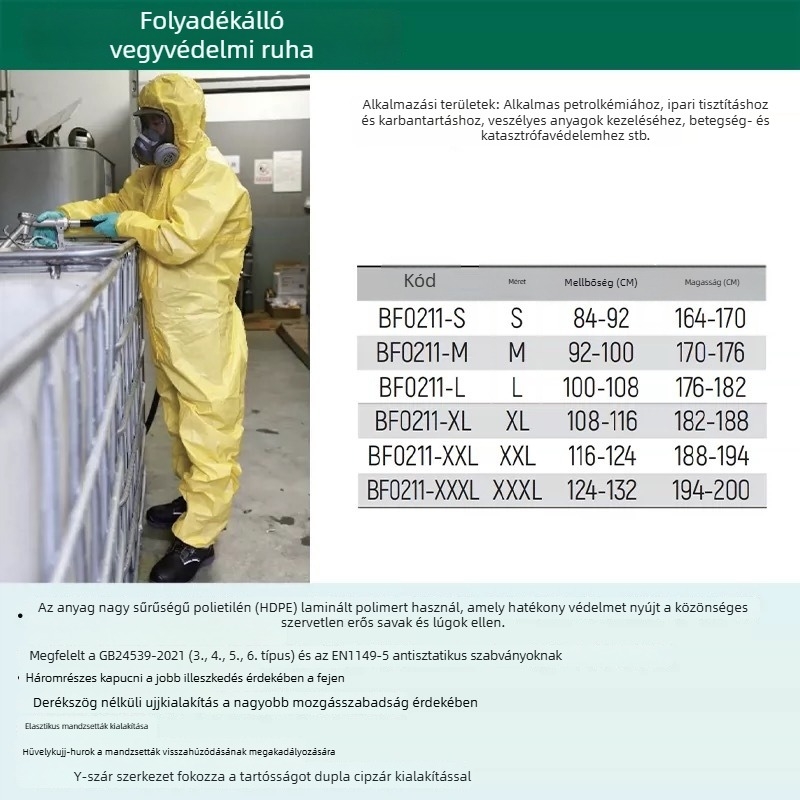 SATA BF0211 Folyadékálló kémiai védőruha
