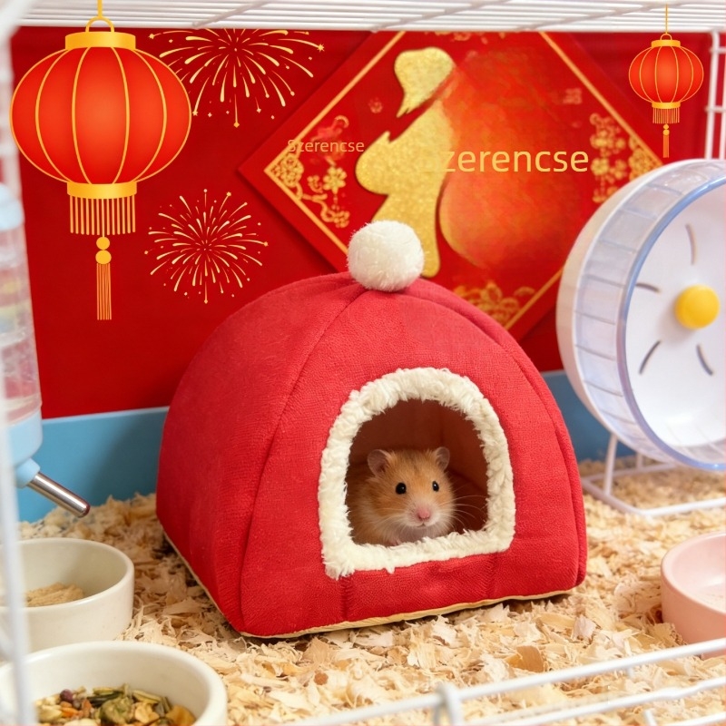 Yurt-stílusú hörcsögfészek, kisállatfészek, meleg fészek hörcsögnek és csincsillának