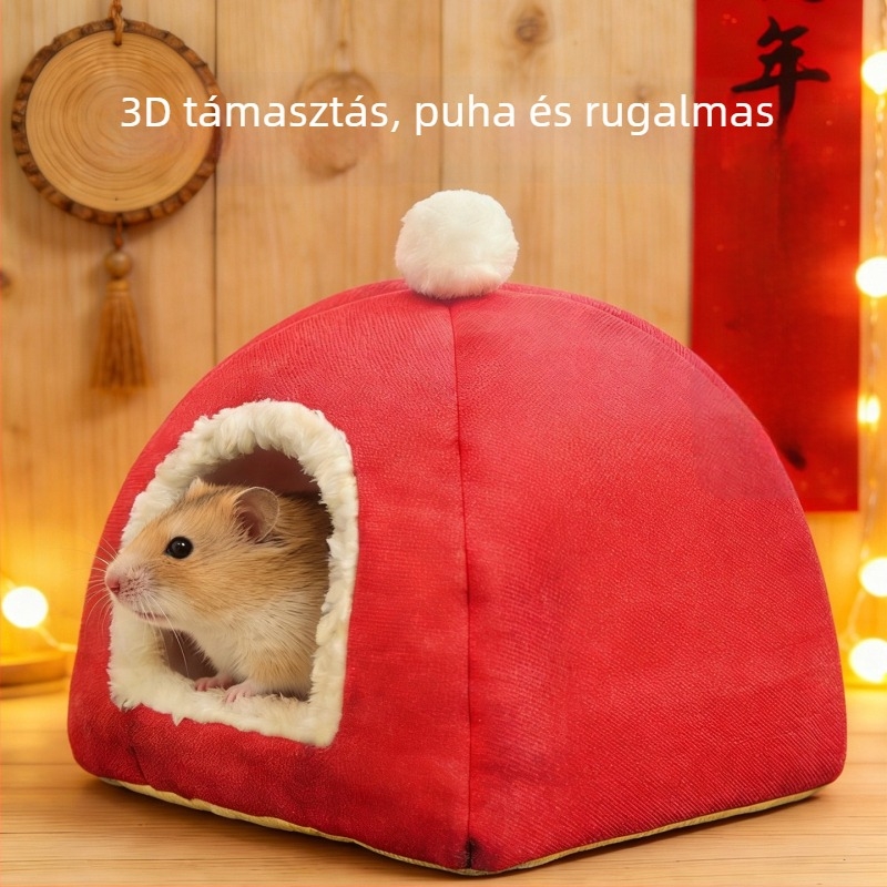 Yurt-stílusú hörcsögfészek, kisállatfészek, meleg fészek hörcsögnek és csincsillának