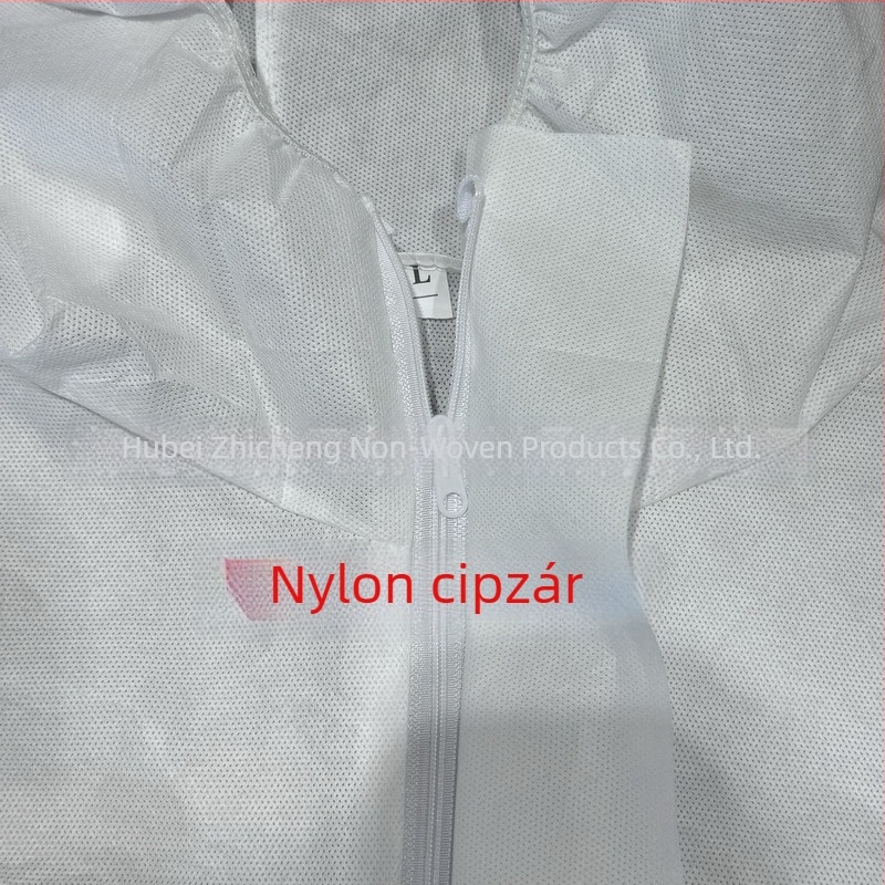 Átlátszó védőruha SMS anyagból, nukleáris erőműhöz, porálló overál, 3L méret.