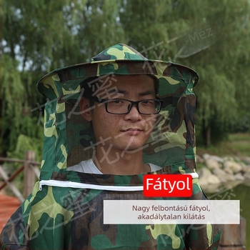 Méhegészvédőruha kapucnival, lélegző féltestes méhészruha