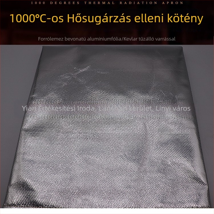 Alumíniumfóliás hőszigetelő kötény és védőruha, lángálló és fröccsenésbiztos, magas hőmérsékletű vegyipari és fémipari felhasználásra
