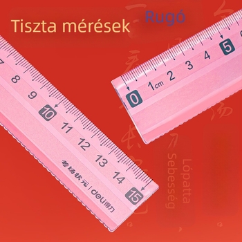 Deli VC166 Átlátszó vonalzó készlet vizsgákhoz, négy darab, 15 cm