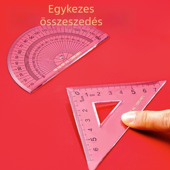 Deli VC166 Átlátszó vonalzó készlet vizsgákhoz, négy darab, 15 cm