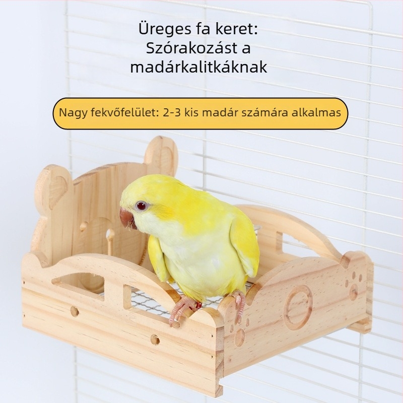Kis tömörfa madárfészek és alvóház papagájoknak