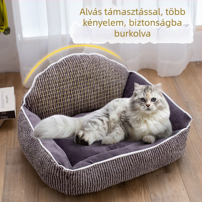 Személyre szabott rövid bolyhos kisállat ágy és fészek, aranyos kicsi–közepes méretű kedvenceknek, minden évszakban meleg, vastag macska- és kutyafészek