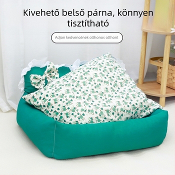 Minden évszakos macska alvófészek, vastag háttámlával, egyszínű, kis és közepes macskáknak, mély alvás