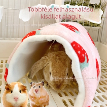 Kompakt alagút készlet kisállatoknak: hamster, sugar glider, chinchilla és rabbit — eper sátor
