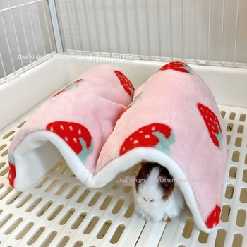 Kompakt alagút készlet kisállatoknak: hamster, sugar glider, chinchilla és rabbit — eper sátor