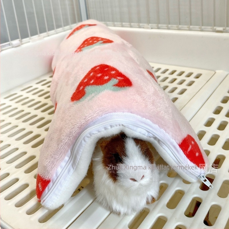 Kompakt alagút készlet kisállatoknak: hamster, sugar glider, chinchilla és rabbit — eper sátor