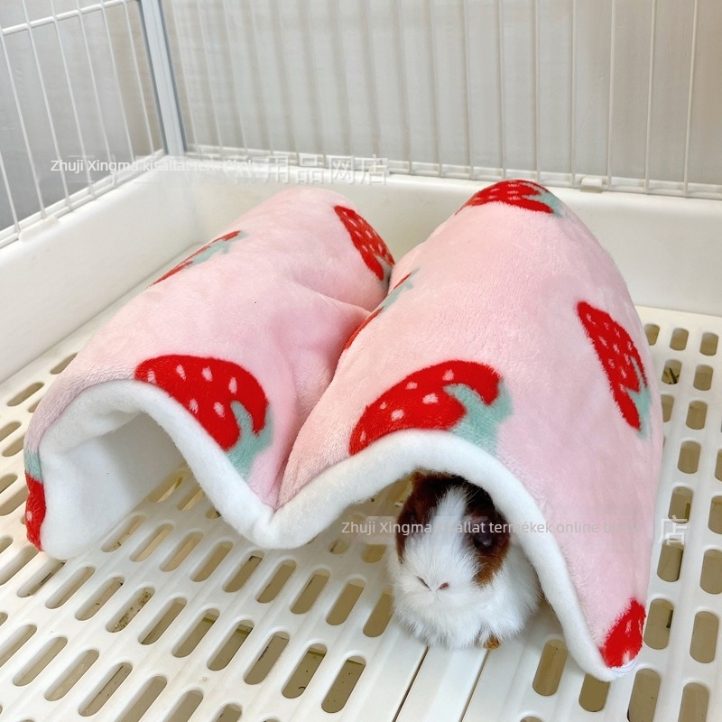 Kompakt alagút készlet kisállatoknak: hamster, sugar glider, chinchilla és rabbit — eper sátor