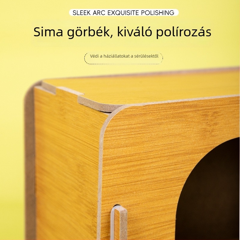 Fából készült hörcsög búvóhely nyári hűtési dizájnnal, alkalmas hörcsögre, törpehörcsögre és nyulak számára