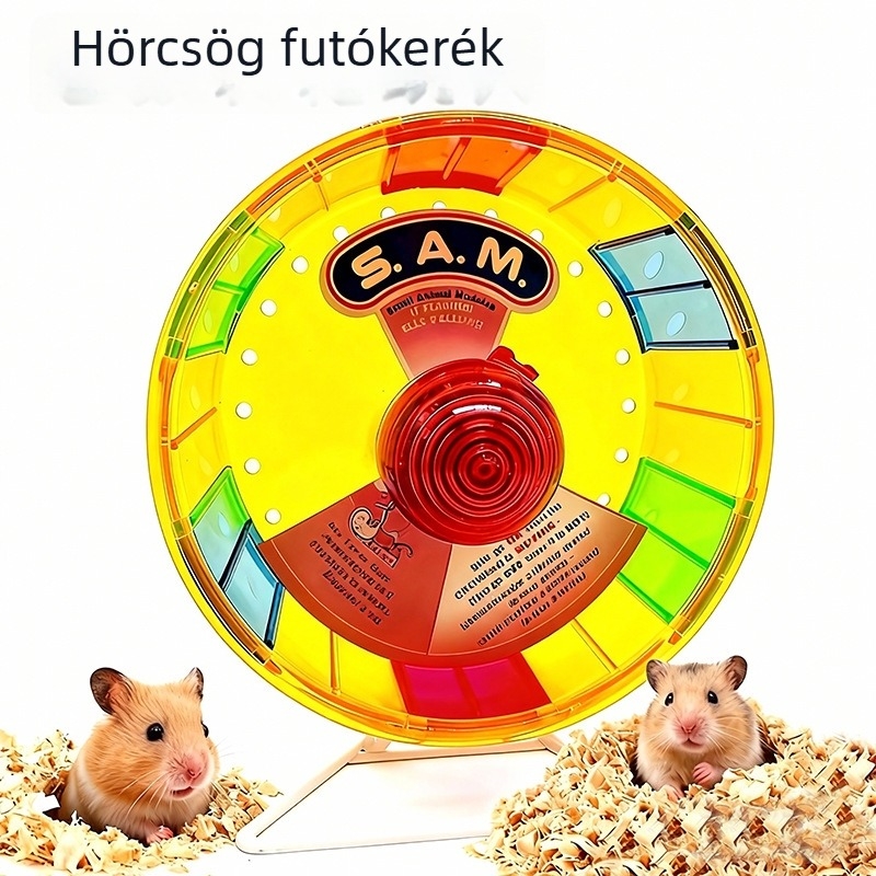 Hörcsög futókerék, rendkívül csendes, fényes játék az edzéshez és a szórakozáshoz