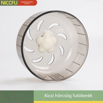 Hámster futókerék 13 cm átmérővel, görgős mechanizmussal és bayonet rögzítéssel