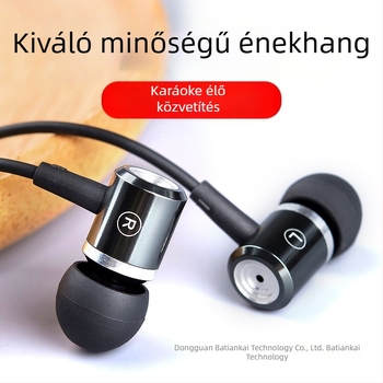 Vezetékes in-ear karaoke fejhallgató Type-C és 3,5 mm csatlakozóval énekléshez