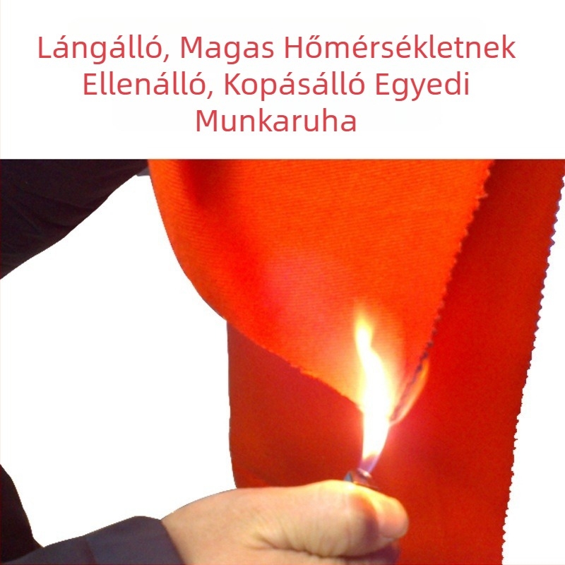 Lángálló munkaruházat készlet, ellenálló magas hőmérsékletnek és kopásnak, hosszú ujjú hegesztő munkaruha, 100% pamut, védőruha, egyedi nyomtatás