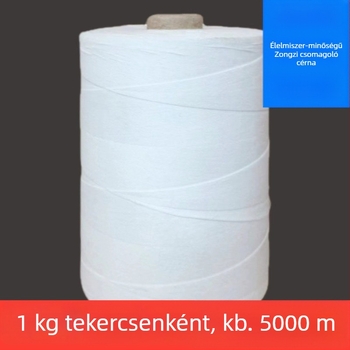 Hat szálas poliészter kötöző zsinór, vastag, élelmiszerek kötözésére és táskák címkézésére.