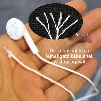 Hat szálas poliészter kötöző zsinór, vastag, élelmiszerek kötözésére és táskák címkézésére.