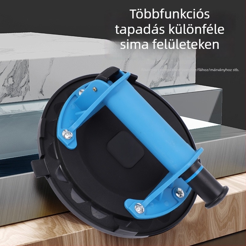 Kézi légpumpás szívókorong, ipari minőség, nyomásmérővel, erős rögzítés, nehézteljesítményű csempe és üveg emelő