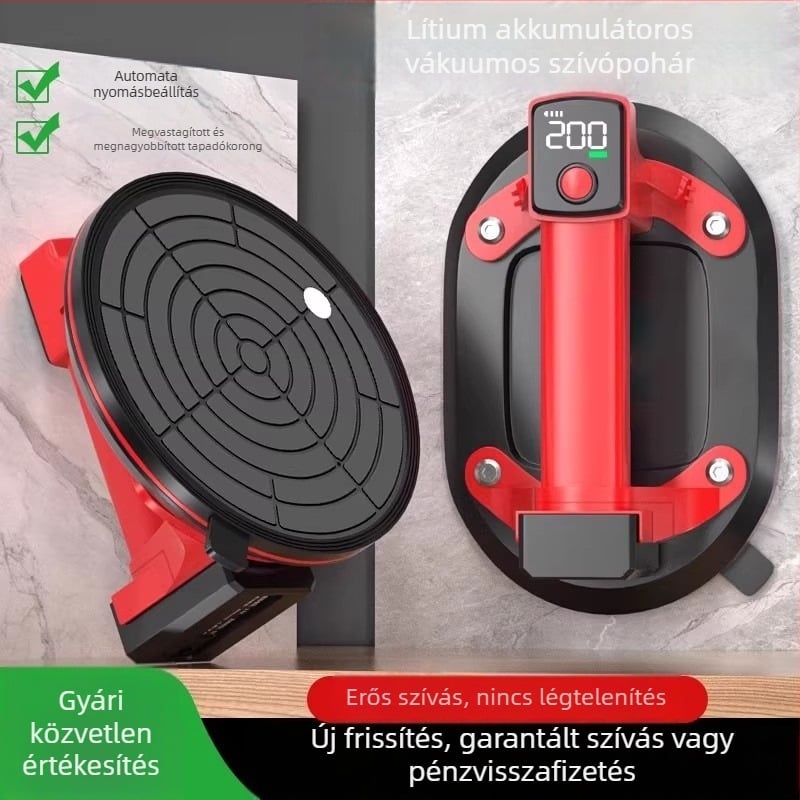 Elektronikus vákuumos szívófej, erős eszköz burkolólapokhoz és nagy üveglapok kezeléséhez, masszív emelő