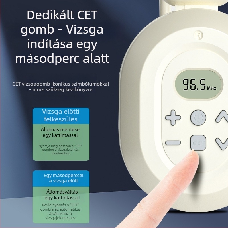 Vezeték nélküli FM hallgató CET-4/6 és TEM-4/TEM-8 vizsgák felkészítéséhez