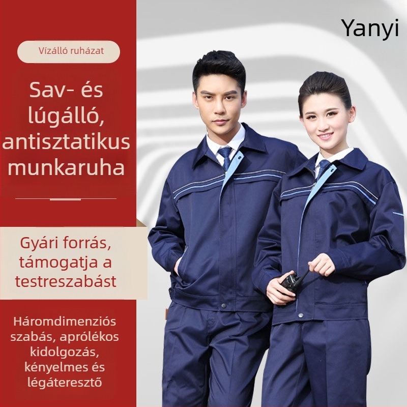 Sav- és lúgálló, antisztatikus munkaruha, vízálló és lélegző, vegyi üzemhez