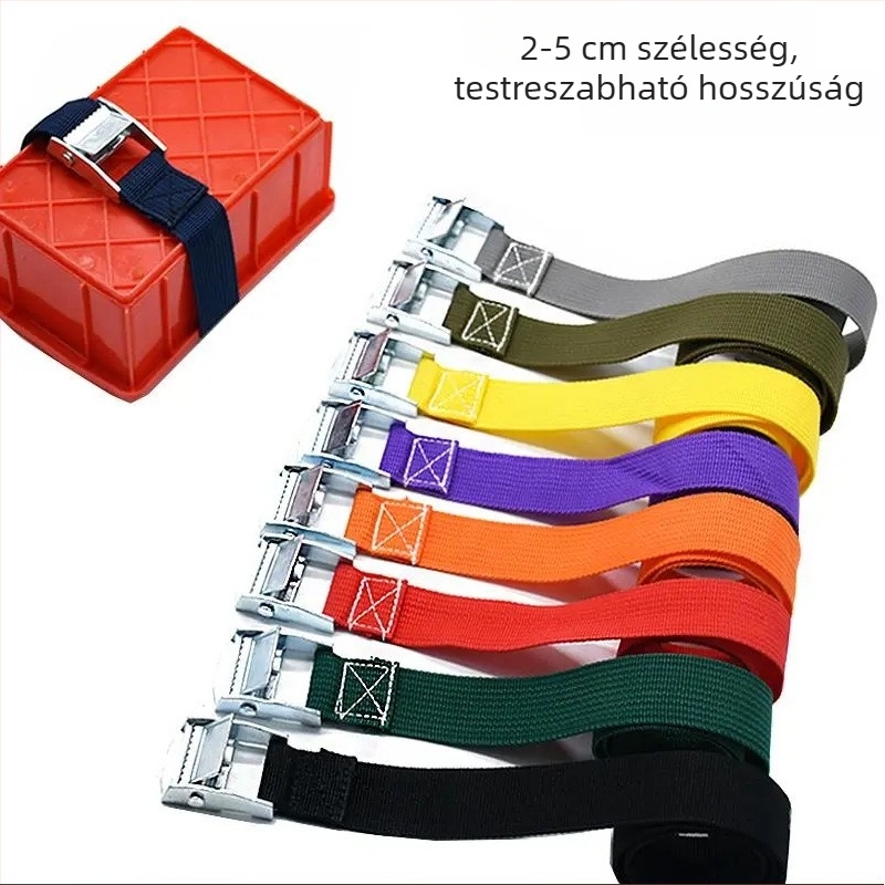 Cinkötvözetű csattal ellátott heveder, sokoldalú rögzítő pánt, Velcro szalag logisztikához palettákkal