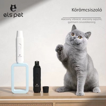 Állat körömápolási készlet: elektromos körömreszelő és körömvágó kutyáknak és macskáknak, tisztítóeszközök