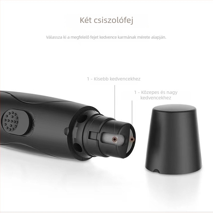 Állat körömápolási készlet: elektromos körömreszelő és körömvágó kutyáknak és macskáknak, tisztítóeszközök