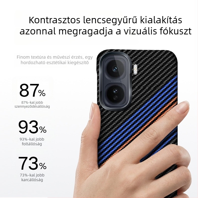 iQOO Neo11 telefontok, szénszálas, teljes védelem leesés ellen, minimalist stílus INS-stílus