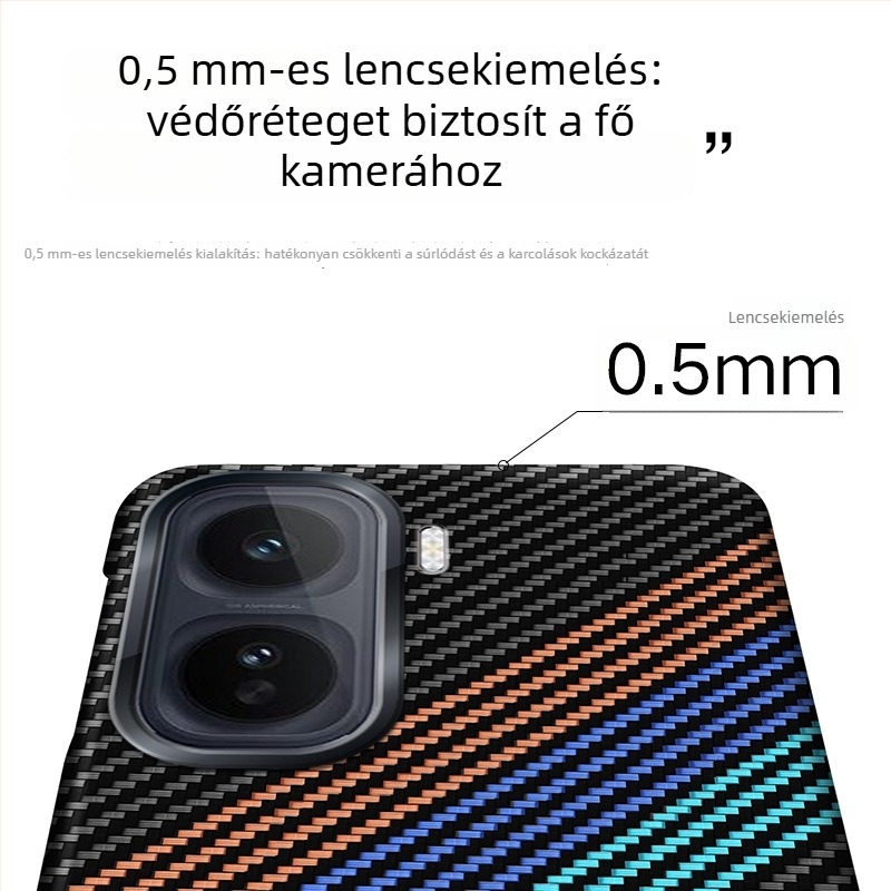 iQOO Neo11 telefontok, szénszálas, teljes védelem leesés ellen, minimalist stílus INS-stílus