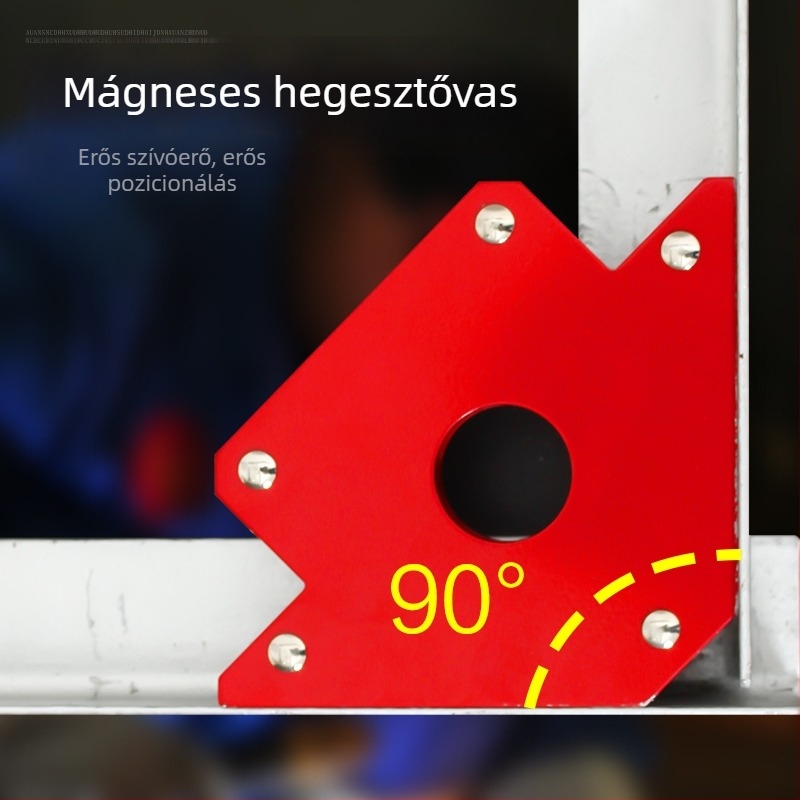 Erős mágneses hegesztő tartó többirányú pozicionáló eszközzel, 90°-os derékszögű beállító, mágneses hegesztési szögmérő