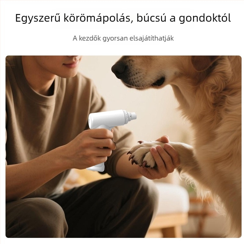 Elektronikus körömcsiszoló eszköz háziállatok számára, körömpolírozó és körömvágó