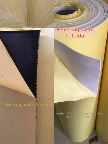 EVA habfólia egyoldalas ragasztószalag, fekete-fehér, vastított, ütéscsillapító tömítő