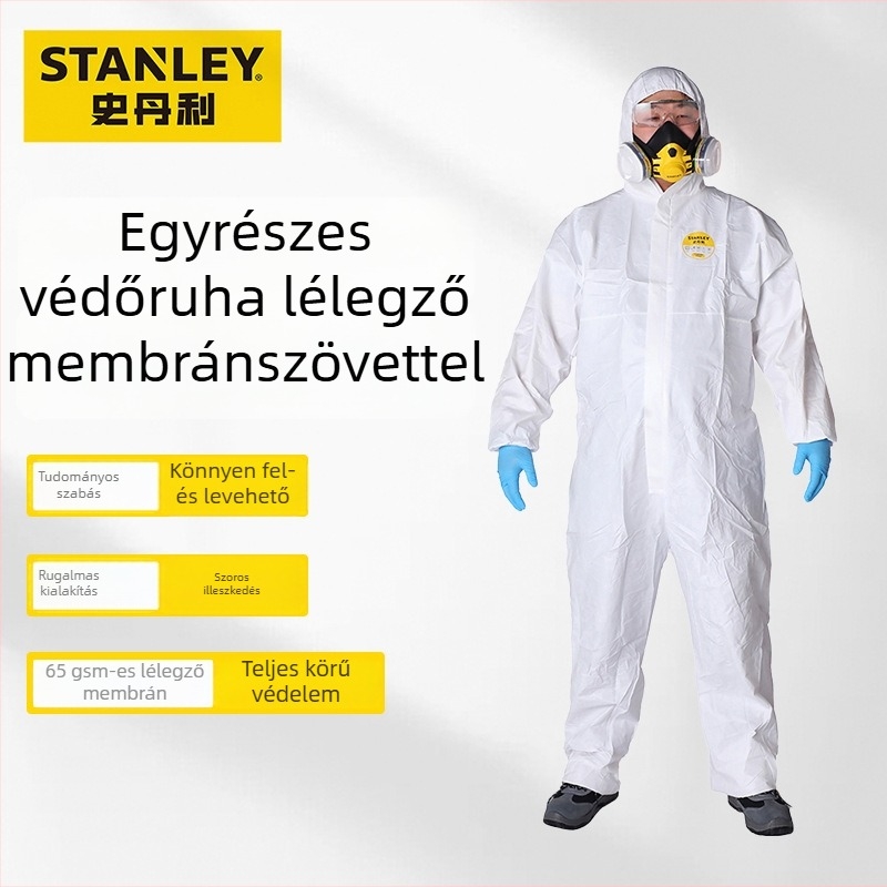 Stanley védőruha, lélegző, antistatikus, élelmiszer-feldolgozáshoz és permetezéses festéshez gyárban