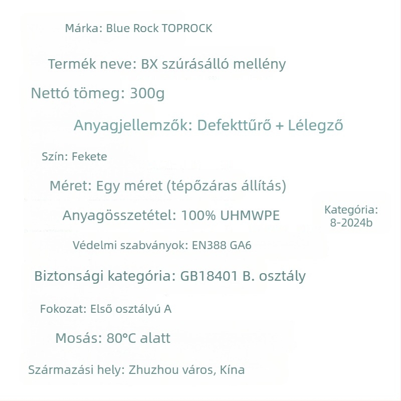 Blue Rock tőrálló mellény rejtett kivitelben, könnyű és kényelmes üzleti utazásokhoz