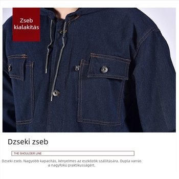 Junyu JY-D208 denim overál tavaszra és őszre