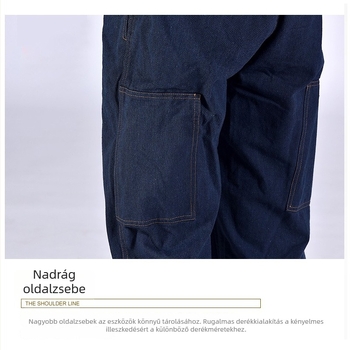Junyu JY-D208 denim overál tavaszra és őszre