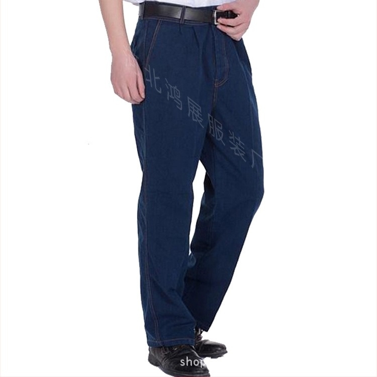 Vastagított hegesztőmunkásnadrág négy évszakos viselet, denim-stílusú alsóruha motor- és autójavításhoz, nagy méret