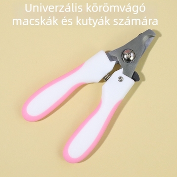 Kiskedvencek körömvágó olló kutyáknak és macskáknak, rozsdamentes acél, reszelővel, ergonómikus nyél